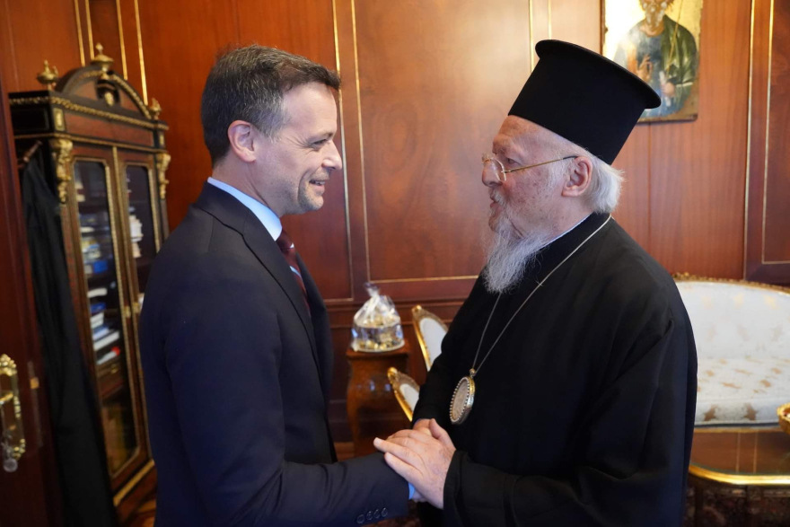 Συνάντηση του Χάρη Δούκα με τον Οικουμενικό Πατριάρχη Βαρθολομαίο