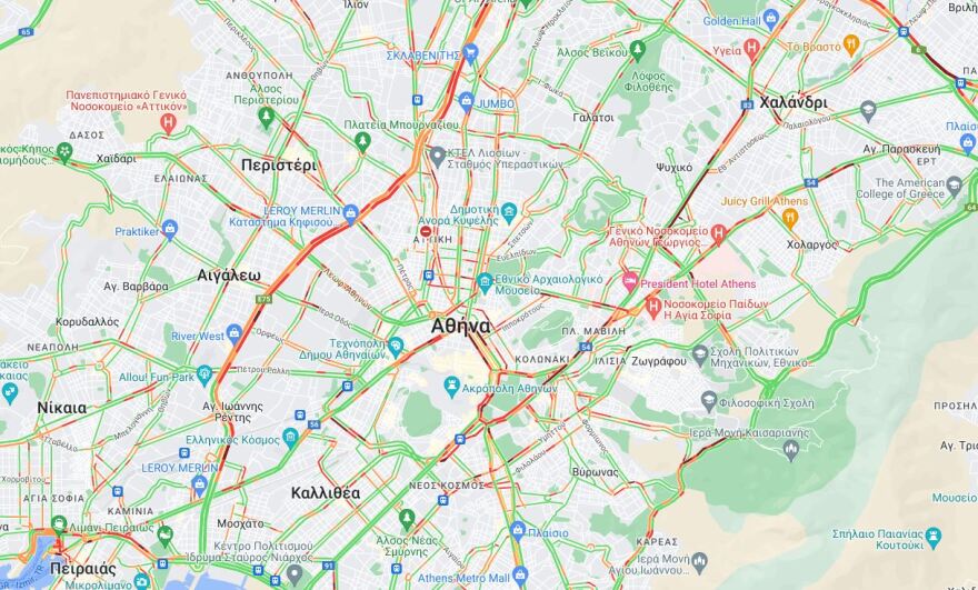 Χάος στους δρόμους - Μποτιλιάρισμα στις εθνικές οδούς, στην Κηφισίας και τη Βασιλίσσης Σοφίας 