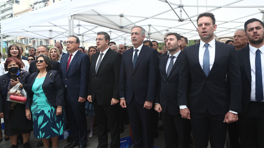 Θεσσαλονίκη: Δίπλα – δίπλα Κασσελάκης και Ανδρουλάκης στις εκδηλώσεις για την Γενοκτονία των Ποντίων