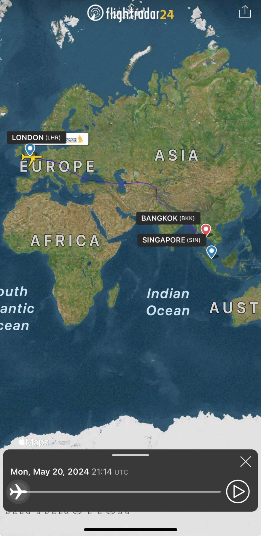 Ένας νεκρός και 30 τραυματίες από αναταράξεις σε πτήση Λονδίνο - Σιγκαπούρη