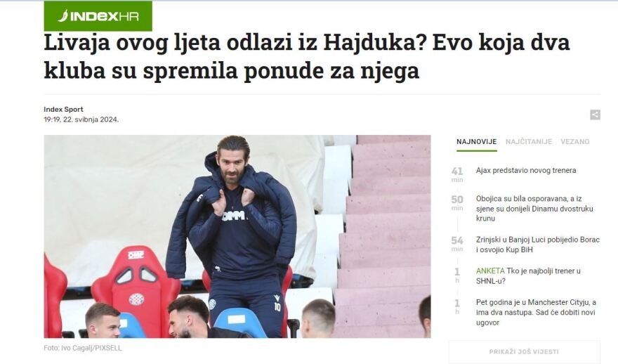 Κροατικά δημοσιεύματα αποκαλύπτουν προτάσεις ΠΑΟΚ, Παναθηναϊκού στον Λιβάγια