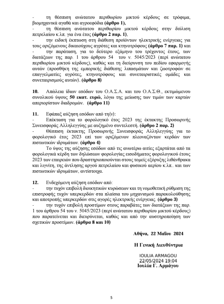 Γενικό Λογιστήριο του Κράτους: Τα μέτρα του ΣΥΡΙΖΑ για την ακρίβεια έχουν ετήσιο κόστος από 5,8 έως 6 δισ. ευρώ