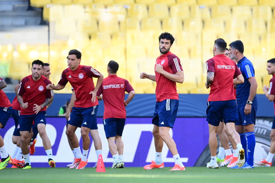 Conference League: Η τελευταία προπόνηση του Ολυμπιακού πριν τον τελικό στην OPAP Arena - Βίντεο, φωτογραφίες 