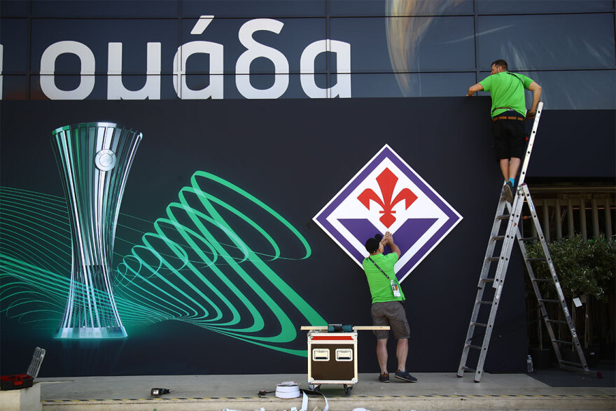 OPAP Arena: Άλλαξε όψη για τον τελικό του Conference League - Δείτε φωτογραφίες