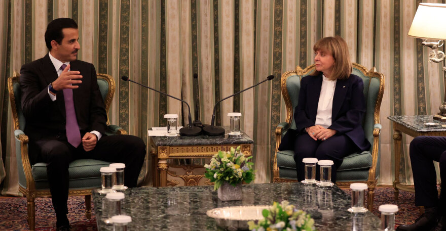 Με Μητσοτάκη και Σακελλαροπούλου συναντήθηκε ο Εμίρης του Κατάρ - Δείτε φωτογραφίες 