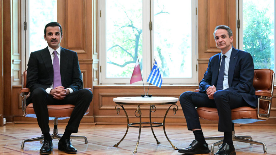 Με Μητσοτάκη και Σακελλαροπούλου συναντήθηκε ο Εμίρης του Κατάρ - Δείτε φωτογραφίες 