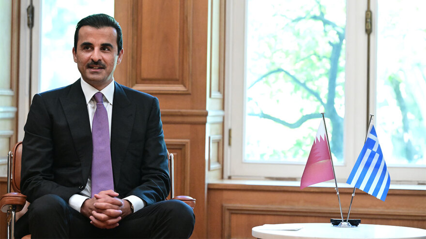 Με Μητσοτάκη και Σακελλαροπούλου συναντήθηκε ο Εμίρης του Κατάρ - Δείτε φωτογραφίες 