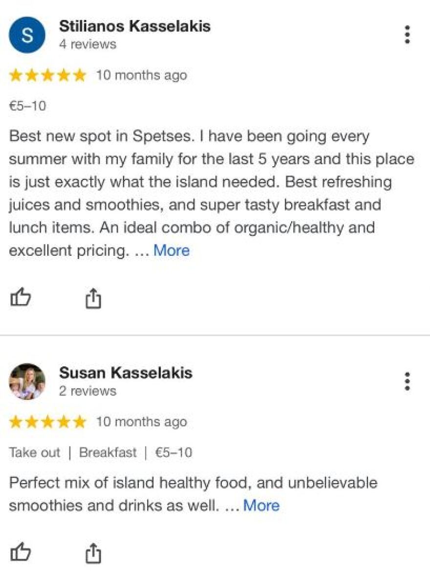 Όταν ο Στέφανος Κασσελάκης αποθέωνε τον περασμένο Αύγουστο στο Google το μαγαζί του στις Σπέτσες