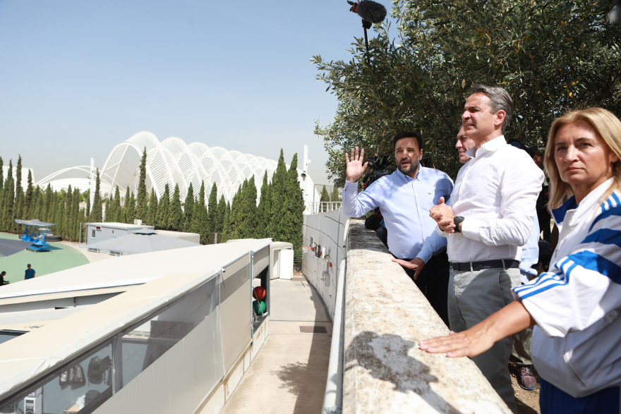 Κυριάκος Μητσοτάκης: Έκανε… προπόνηση στο ΟΑΚΑ με Καραλή και Τεντόγλου - Δείτε φωτογραφίες