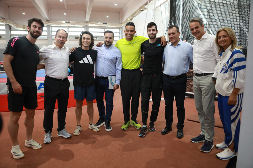 Κυριάκος Μητσοτάκης: Έκανε… προπόνηση στο ΟΑΚΑ με Καραλή και Τεντόγλου - Δείτε φωτογραφίες