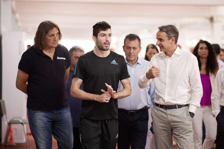 Κυριάκος Μητσοτάκης: Έκανε… προπόνηση στο ΟΑΚΑ με Καραλή και Τεντόγλου - Δείτε φωτογραφίες