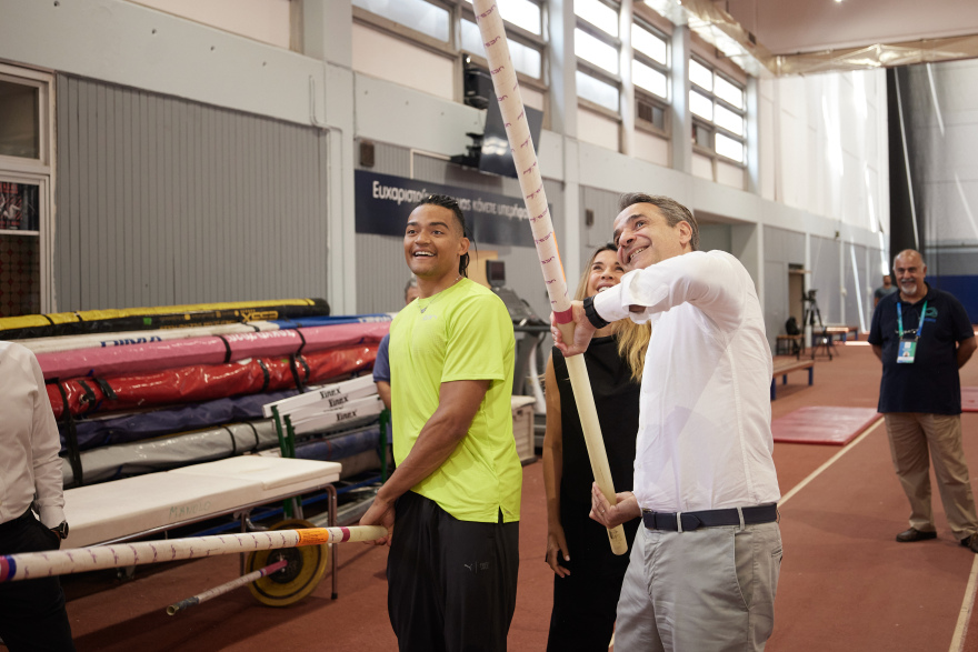 Κυριάκος Μητσοτάκης: Έκανε… προπόνηση στο ΟΑΚΑ με Καραλή και Τεντόγλου - Δείτε φωτογραφίες