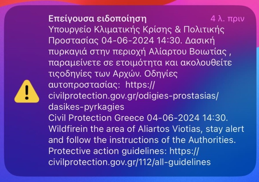 Οριοθετημένη η φωτιά στην Αλίαρτο Βοιωτίας - Εστάλη 112, σηκώθηκαν και εναέρια