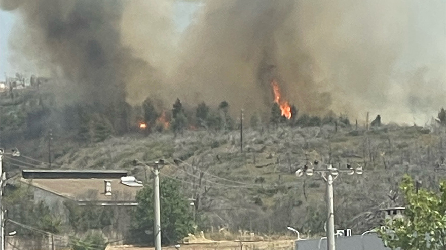 Χωρίς ενεργό μέτωπο η φωτιά στο Κρυονέρι