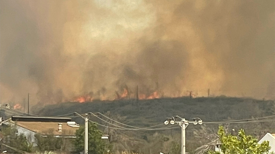 Χωρίς ενεργό μέτωπο η φωτιά στο Κρυονέρι