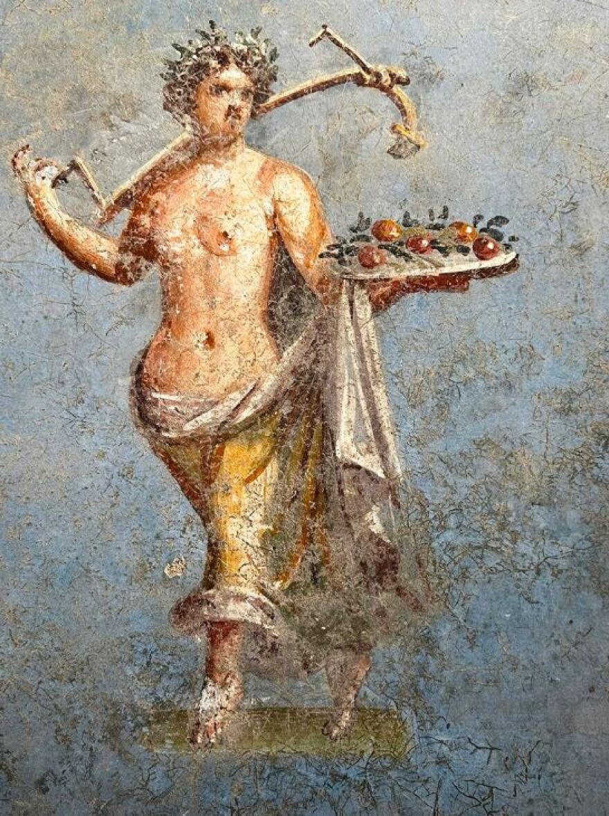 Πομπηία: Αρχαιολόγοι ανακάλυψαν σπάνιο μπλε δωμάτιο με τοιχογραφίες γυναικείων μορφών - Δείτε βίντεο, φωτογραφίες