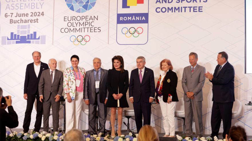 Βράβευση της Γιάννας Αγγελοπούλου-Δασκαλάκη από τη Γενική Συνέλευση των Ευρωπαϊκών Ολυμπιακών Επιτροπών