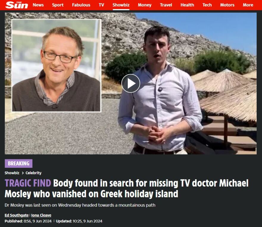 Sun για Μάικλ Μόσλεϊ: Τραγικό εύρημα