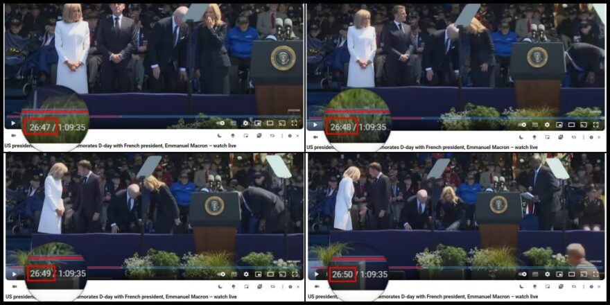 D-Day: Ψευδές ότι ο Μπάιντεν προσπάθησε να κάτσει σε ανύπαρκτη καρέκλα