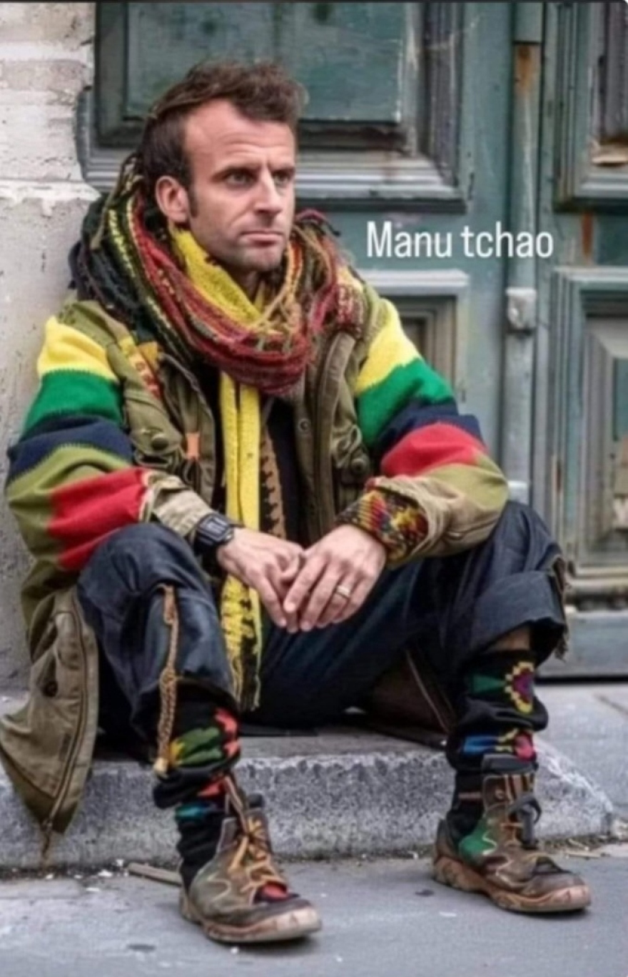 Ο Μακρόν έγινε... Manu Chao: Το λογοπαίγνιο στη φωτογραφία που έγινε viral 