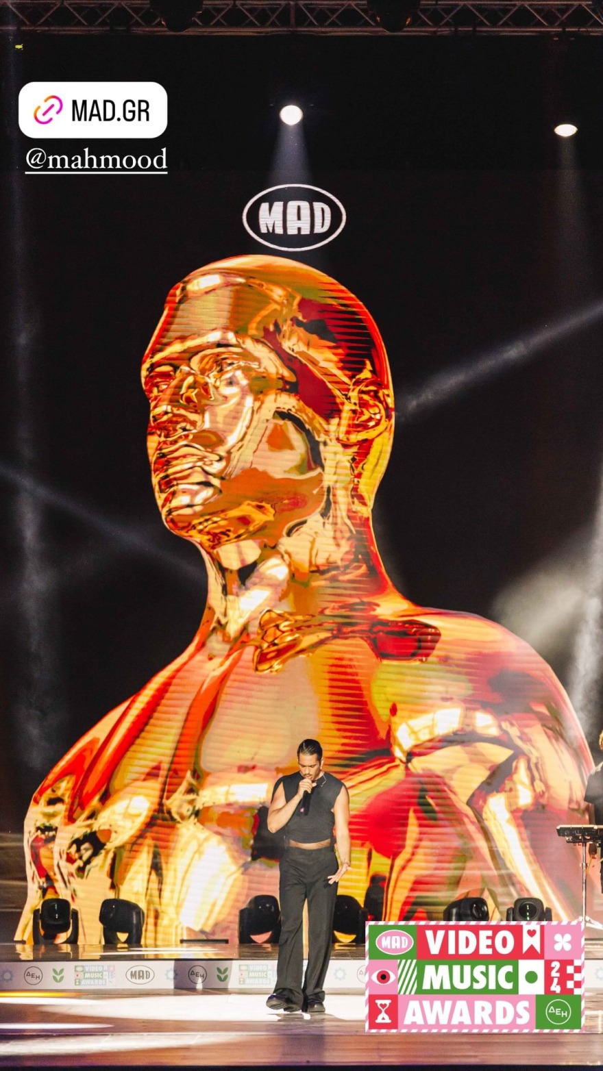 Mad Video Music Awards 2024: Η εμφάνιση του Ιταλού Mahmood στη σκηνή 