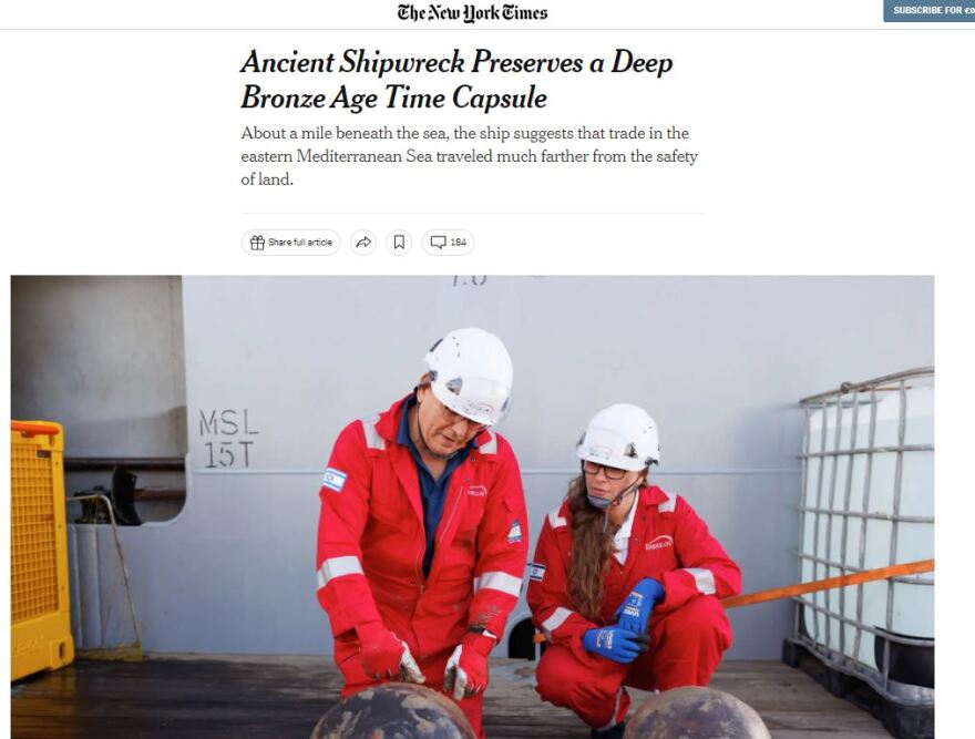 Ισραήλ: Βρέθηκε το αρχαιότερο ναυάγιο - To πλοίο είχε βυθιστεί πριν από 3.300 χρόνια