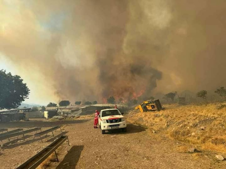Φωτιά σε δασική έκταση στους Ασκητές Ροδόπης - Μήνυμα του 112