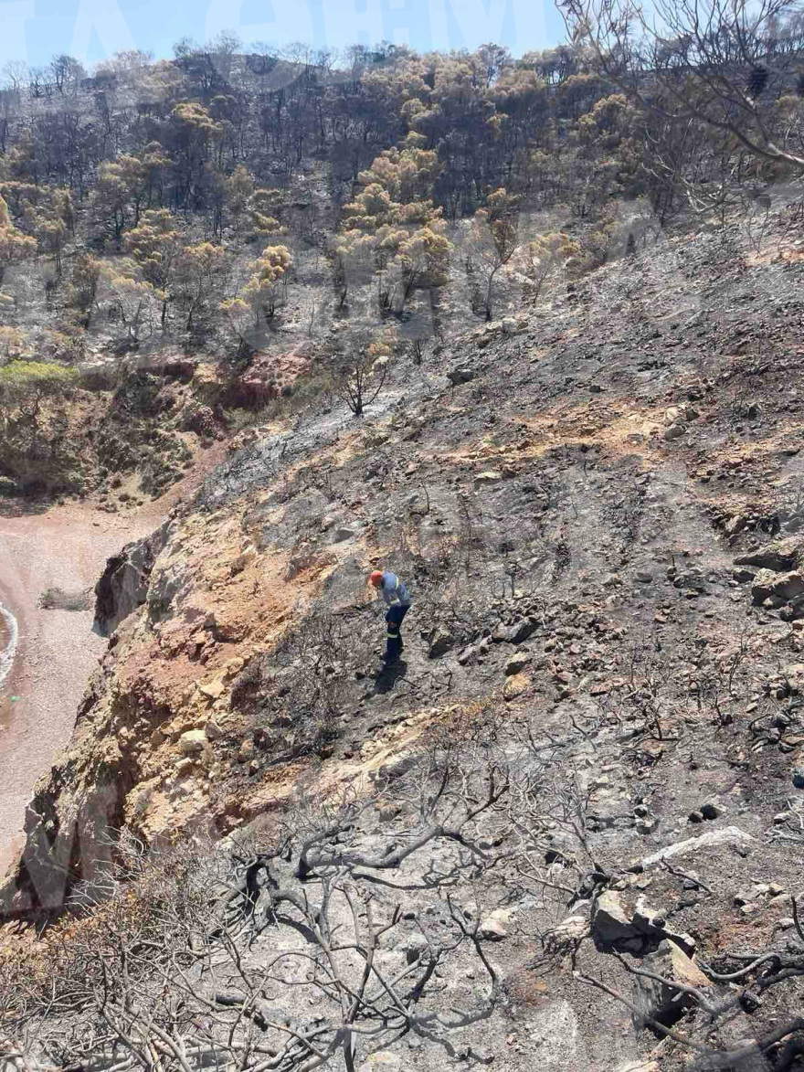 Ύδρα: Εντοπίστηκαν ίχνη από κροτίδες στην παραλία - Έκαναν αυτοψία την πέμπτη ημέρα μετά την πυρκαγιά!