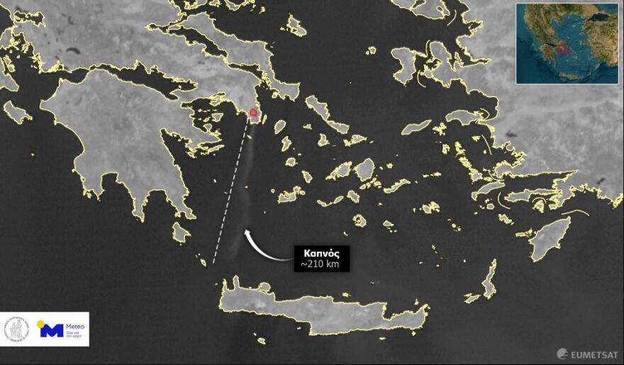 Φωτιά στην Κερατέα: Πάνω από 200 χιλιόμετρα μακριά έφτασε ο καπνός - Δείτε δορυφορική φωτογραφία