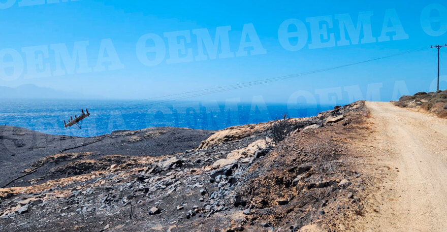 Σέριφος: Οι ζημιές που άφησε πίσω της η φωτιά στο νησί - Δείτε φωτογραφίες