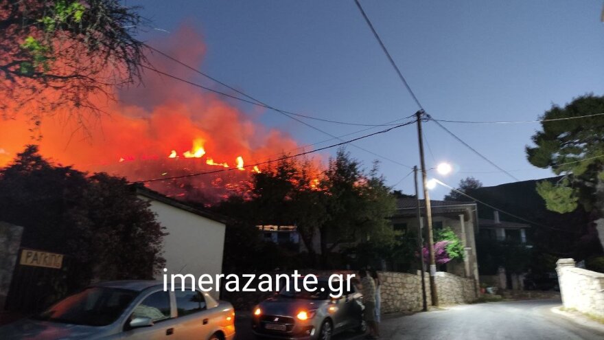 Φωτιά σε δασική έκταση στην Αγία Μαρίνα της Ζακύνθου 