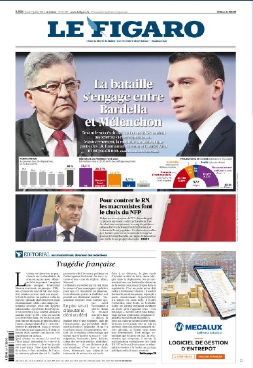 Γαλλία: «Σοκ, γαλλική τραγωδία, μπούμερανγκ στον Μακρόν» - Πώς υποδέχτηκε ο Τύπος το αποτέλεσμα των εκλογών