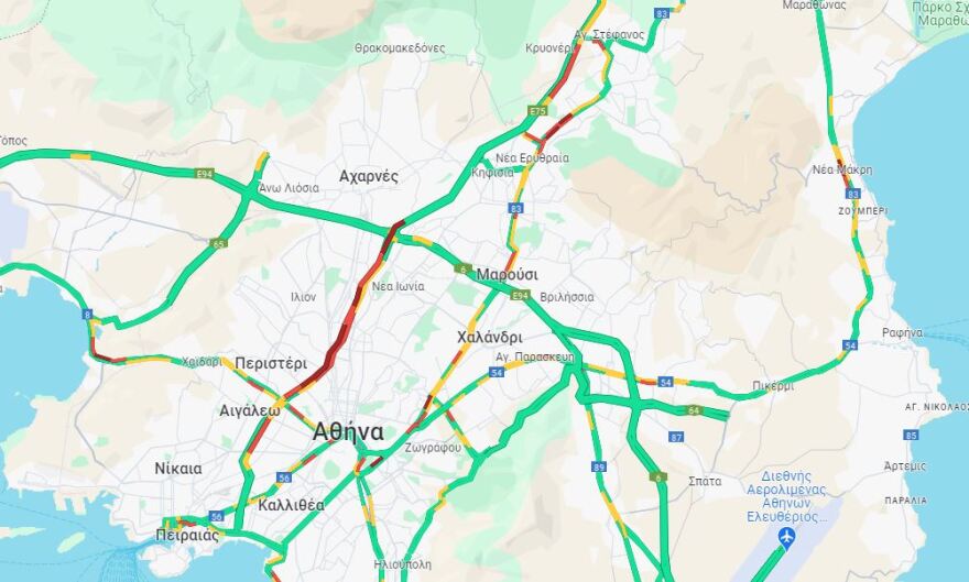 Κίνηση στους δρόμους: Πού υπάρχουν προβλήματα - Δείτε live