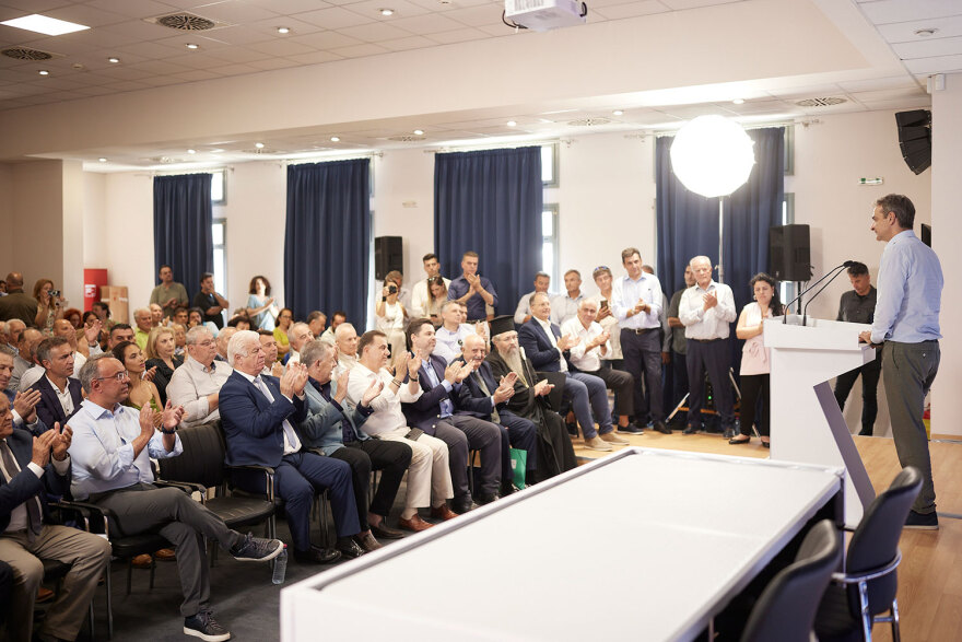 Μητσοτάκης από Λευκάδα: Σκοπός μας να μετατρέψουμε την Ελλάδα σε ένα απέραντο εργοτάξιο