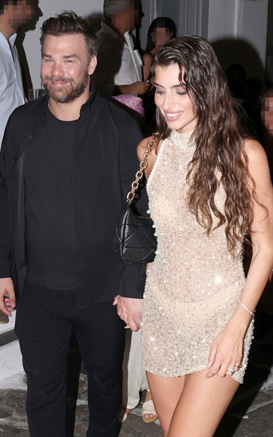 Ιωάννα Σάρρη: Με διάφανο φόρεμα το μοντέλο σε βραδινή έξοδο με τον Γιώργο Σαμπάνη