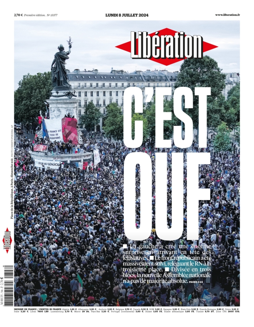 Γαλλικές εκλογές - «Ουφ», το πρωτοσέλιδο της Liberation