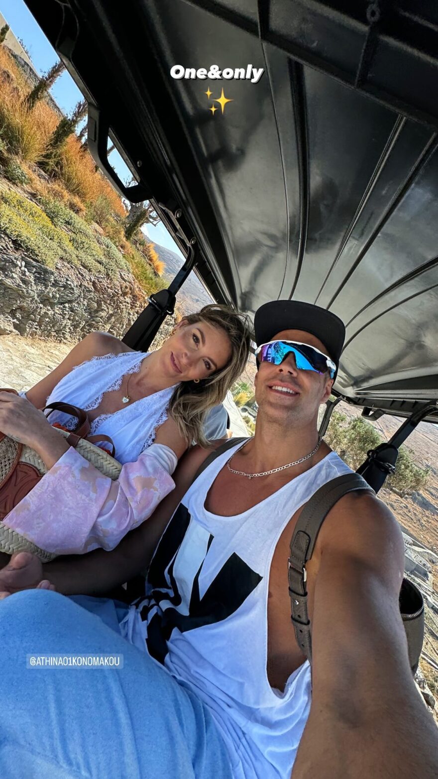 Μπρούνο Τσερέλα: Το σχόλιο σε φωτογραφία της Αθηνάς Οικονομάκου και το «ευχαριστώ» για τις κοινές τους διακοπές