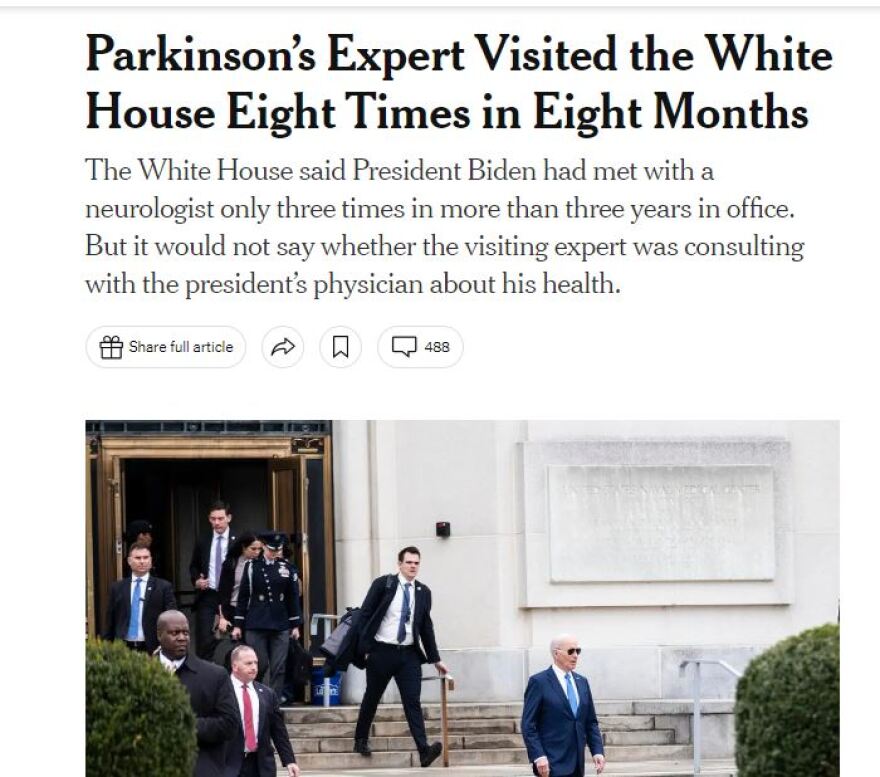 Τζο Μπάιντεν: Δεν υποβάλλεται σε θεραπεία για Πάρκινσον, διαβεβαιώνει ο Λευκός Οίκος