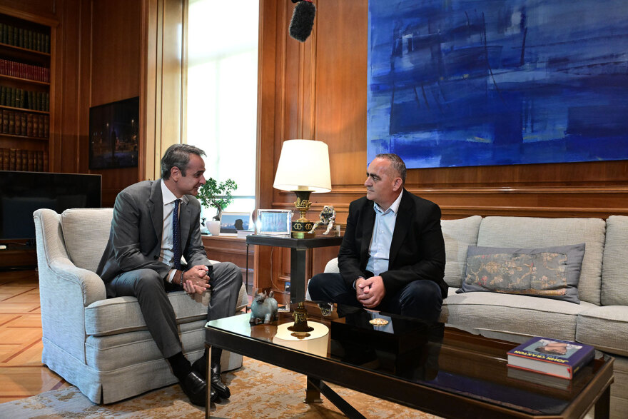 Συνάντηση Μητσοτάκη με Μπελέρη -  «Θέλουμε μία Αλβανία που έρχεται πιο κοντά στην Ευρώπη» 