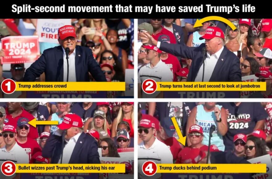 Απόπειρα δολοφονίας Τραμπ: H τεχνολογία δείχνει πως τη γλίτωσε για ένα εκατοστό - Δείτε βίντεο