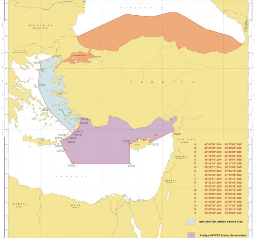 Τουρκικά «παιγνίδια» με NAVTEX νότια του Καστελόριζου