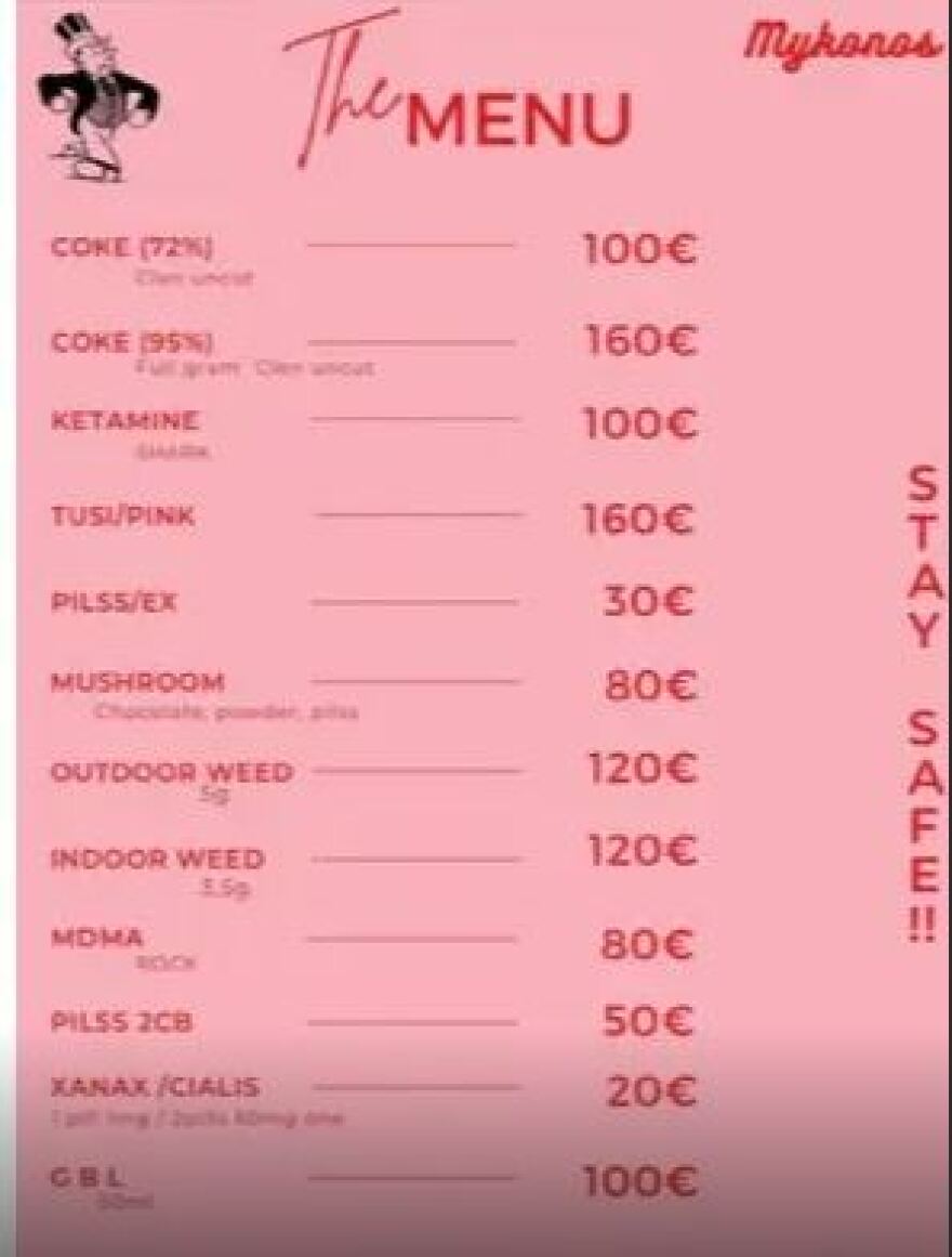 Μύκονος: Η εντυπωσιακή DJ που φέρεται να «έσπρωχνε» μαζί με Πολωνούς ναρκωτικά στο νησί - Το menu και οι τιμές