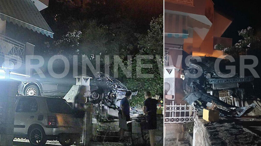Απίστευτο τροχαίο στην Καβάλα: Αυτοκίνητο έπεσε από ύψος 20 μέτρων και προσγειώθηκε σε αυλή σπιτιού