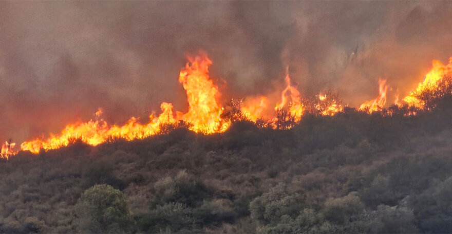 Βελτιώνεται η εικόνα στη φωτιά στην Εύβοια - Εκκενώθηκαν δύο οικισμοί, αναζωπυρώσεις λόγω ανέμων στις Πετριές