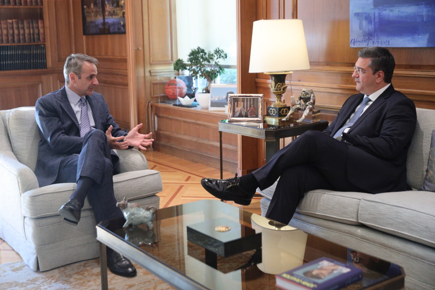 Η συνάντηση Μητσοτάκη και Τζιτζικώστα στο Μαξίμου μετά την ανακοίνωση για τον νέο επίτροπο - Δείτε φωτογραφίες