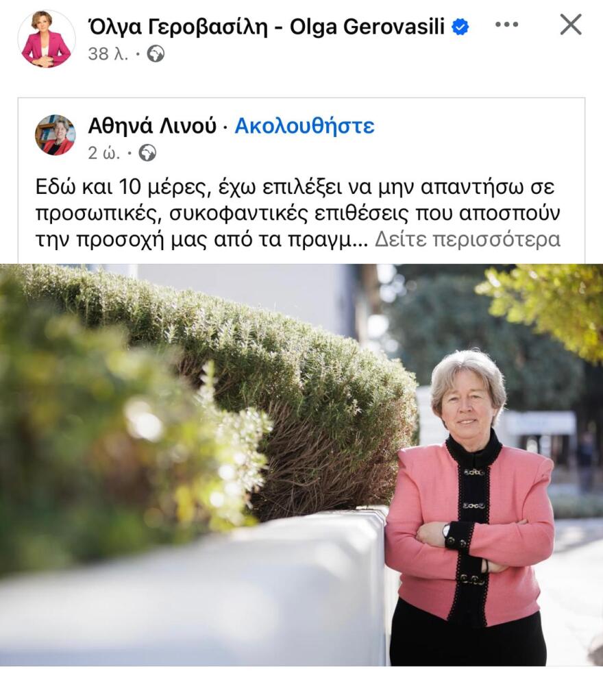 Λινού για Πολάκη: Σε κανένα χώρο εργασίας, δεν θα ήταν επιτρεπτές αυτές οι συμπεριφορές