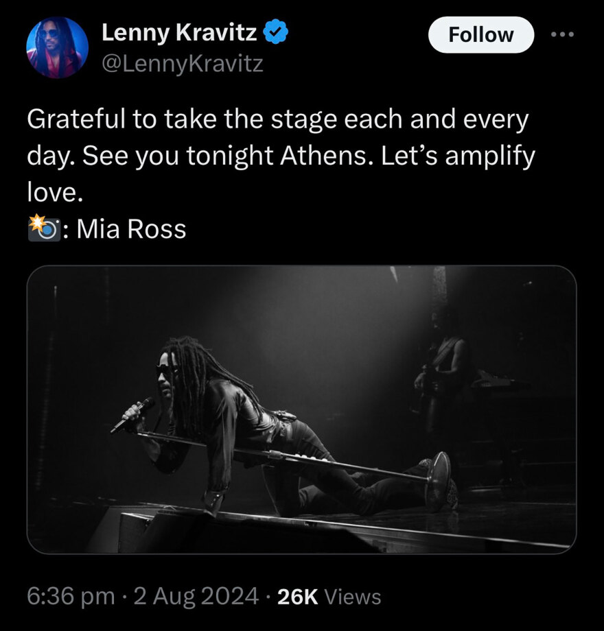 Αποθέωση για τον Λένι Κράβιτς στην Αθήνα