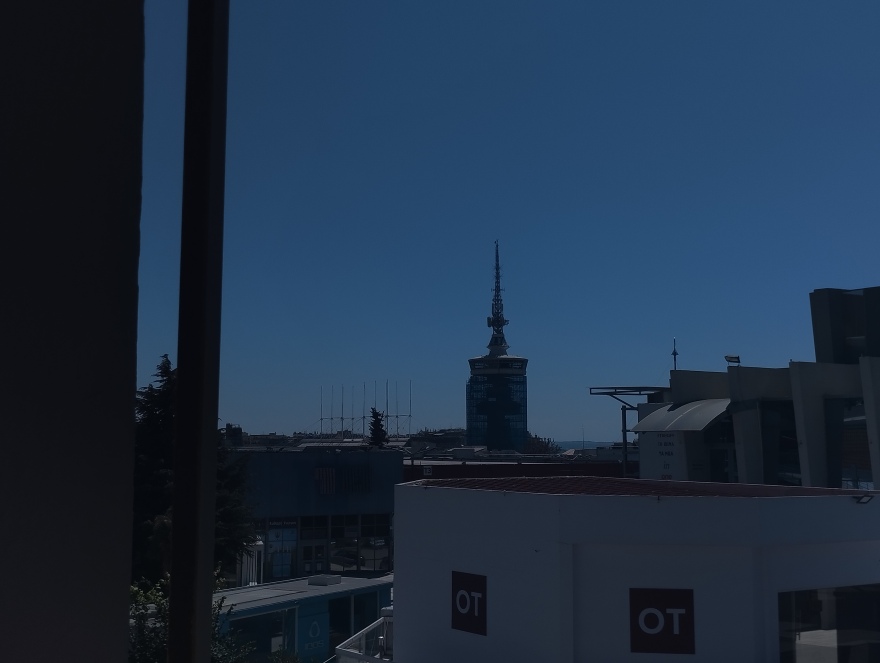 Θεσσαλονίκη: Ο πύργος του ΟΤΕ «ντυμένος» με σκαλωσιές	