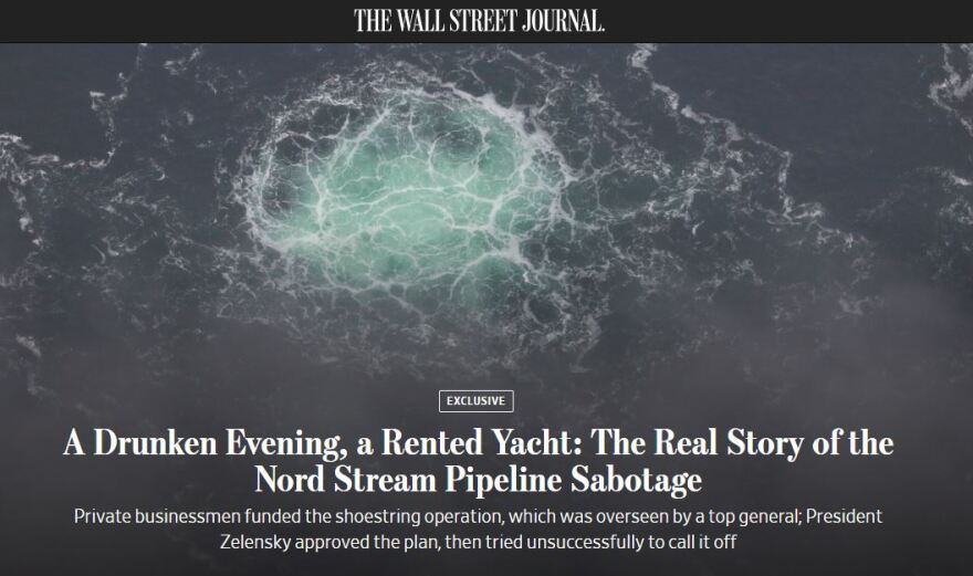 H WSJ αποκαλύπτει το παρασκήνιο πίσω από το σαμποτάζ στον Nord Stream: To ραντεβού στο μπαρ, το ΟΚ του Ζελένσκι και η ανταρσία