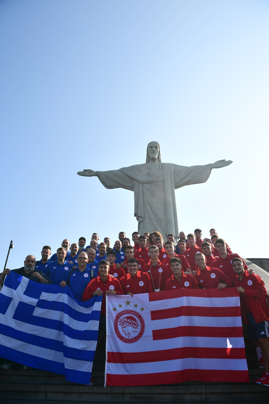 Ολυμπιακός: Η επίσκεψη της ομάδας Νέων στο Άγαλμα του Χριστού Λυτρωτή  στο Ρίο Ντε Τζανέιρο -  Βίντεο, φωτογραφίες 